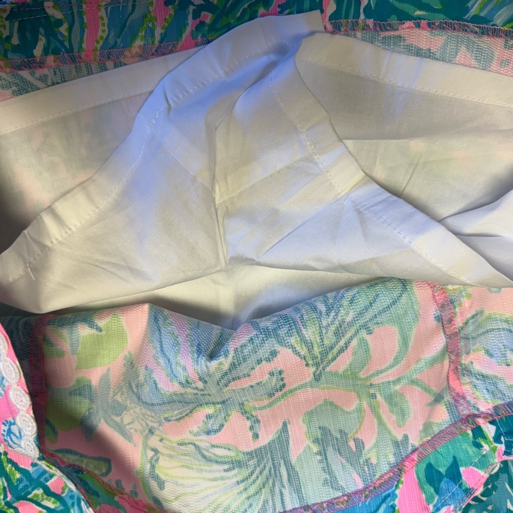 Like new! Lilly Pulitzer Skirt Womens 4 Mandevilla Baby Patty Skort Tropical - Picture 7 of 8